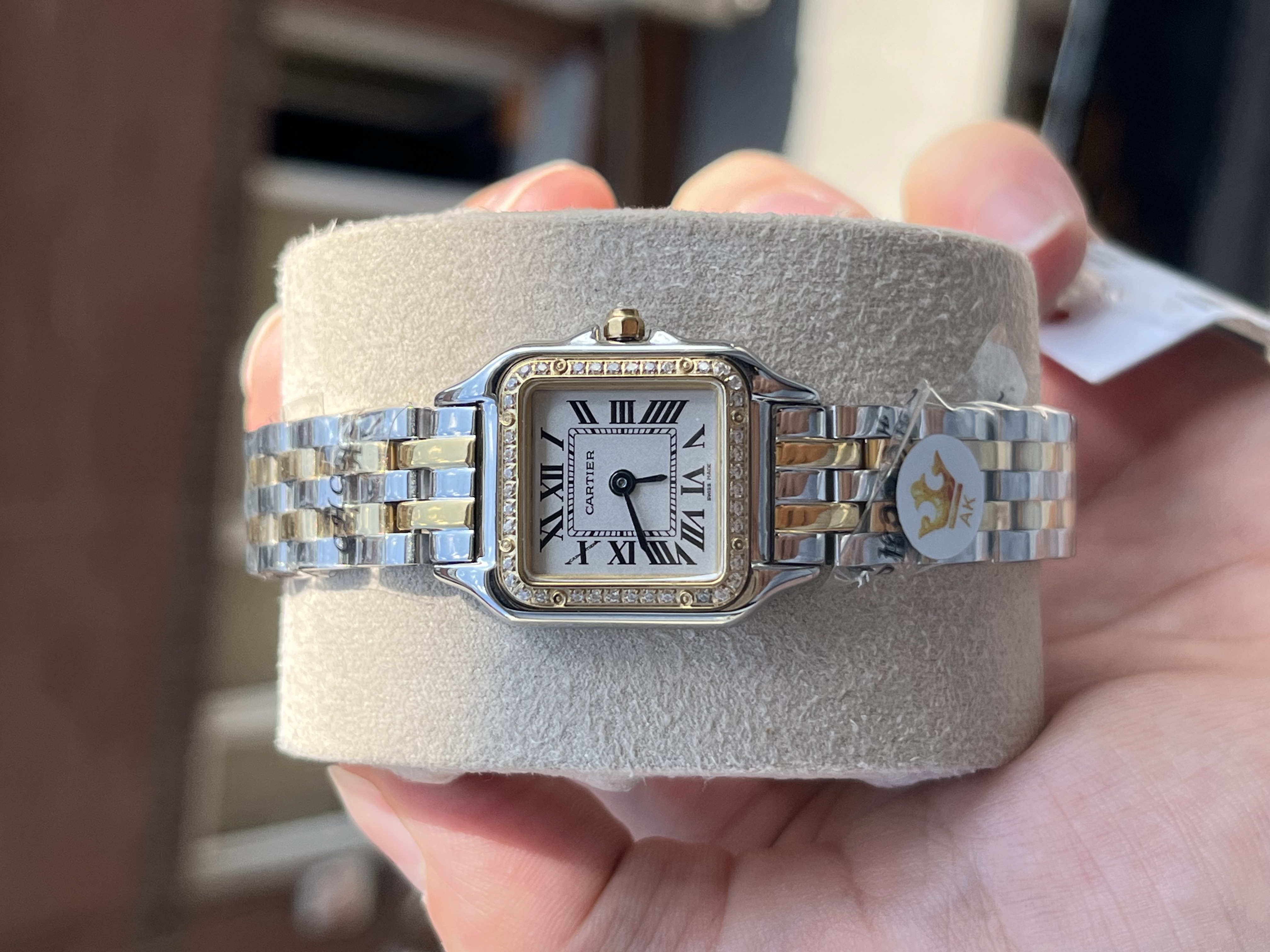 Cartier Panthere Gold Silver Small Taşlı
