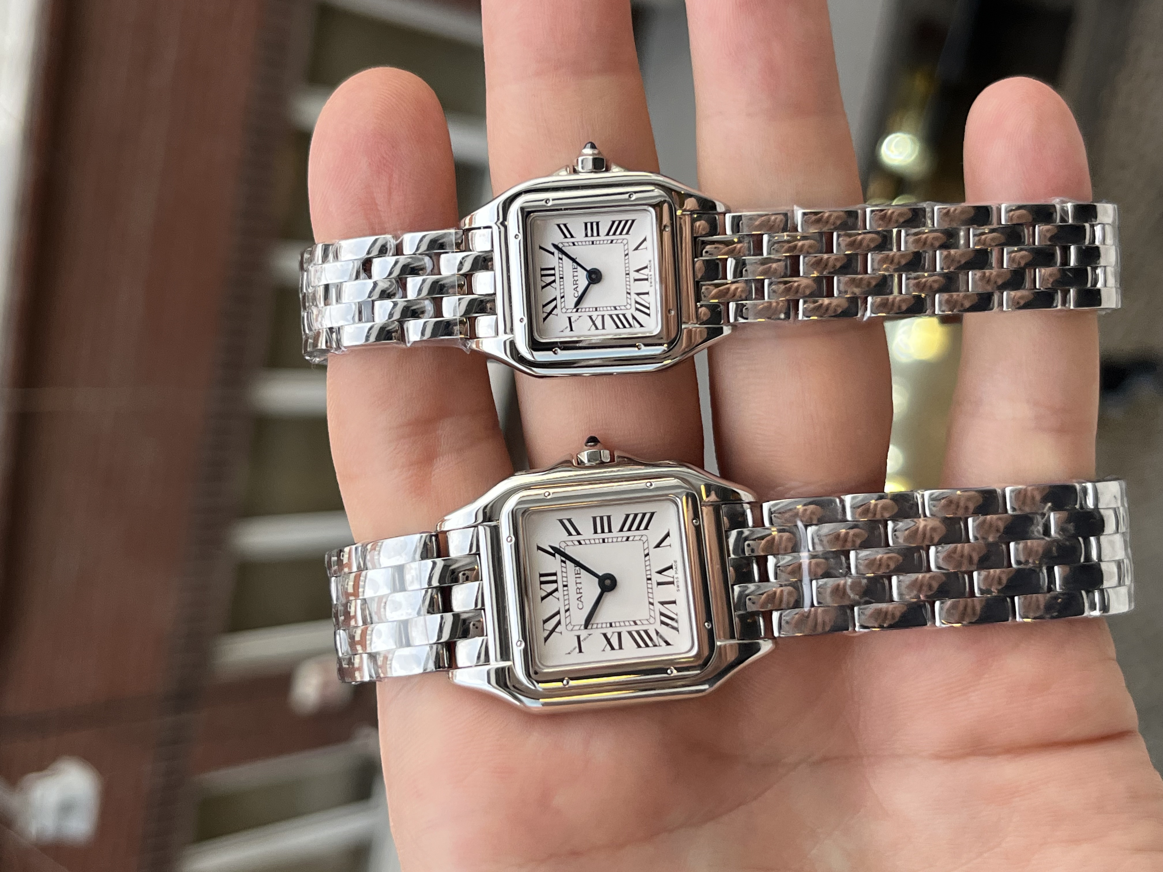 Cartier Panthere 27mm Medium & 22mm Small Silver Superclone