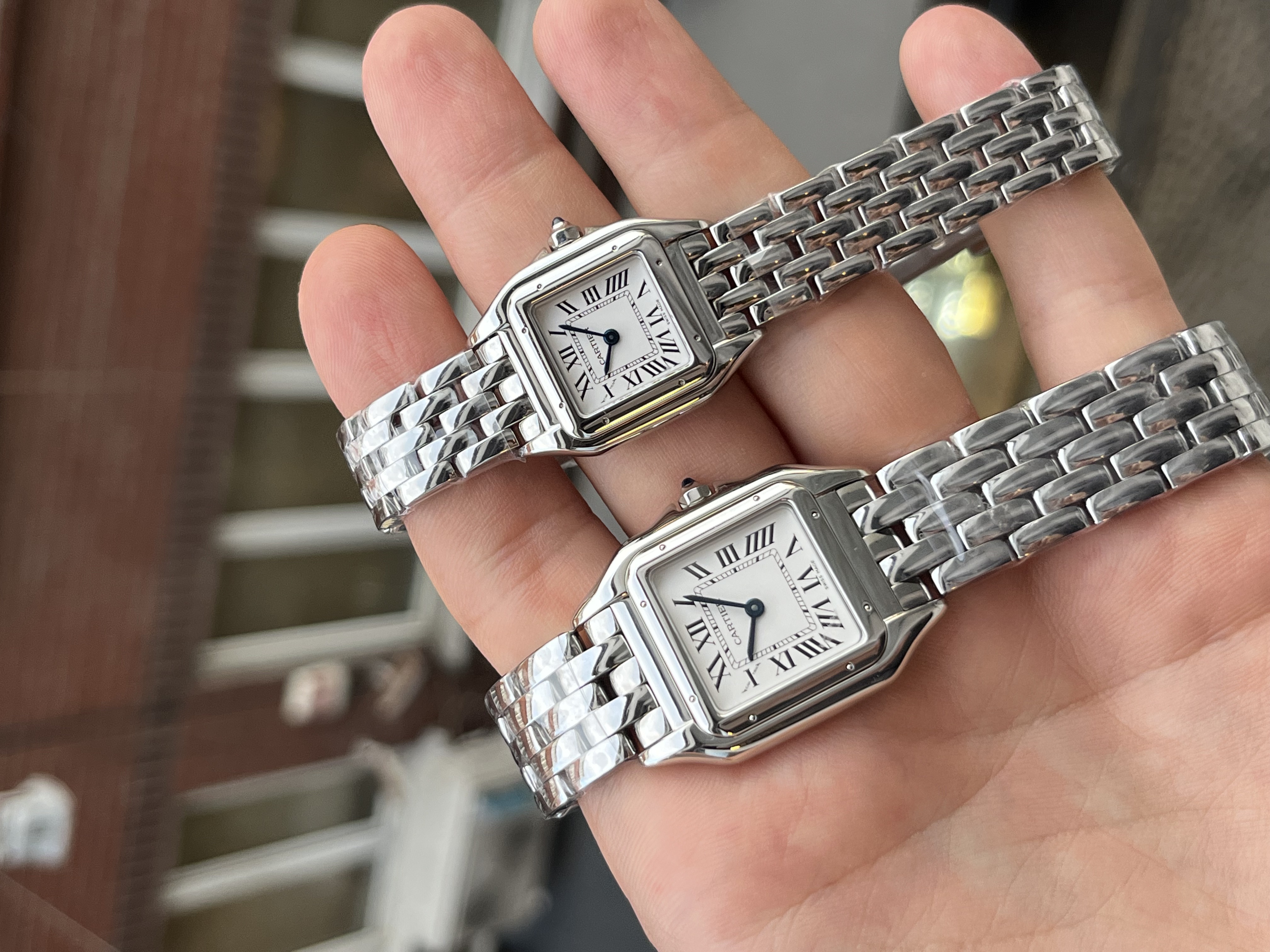 Cartier Panthere 27mm Medium & 22mm Small Silver Superclone